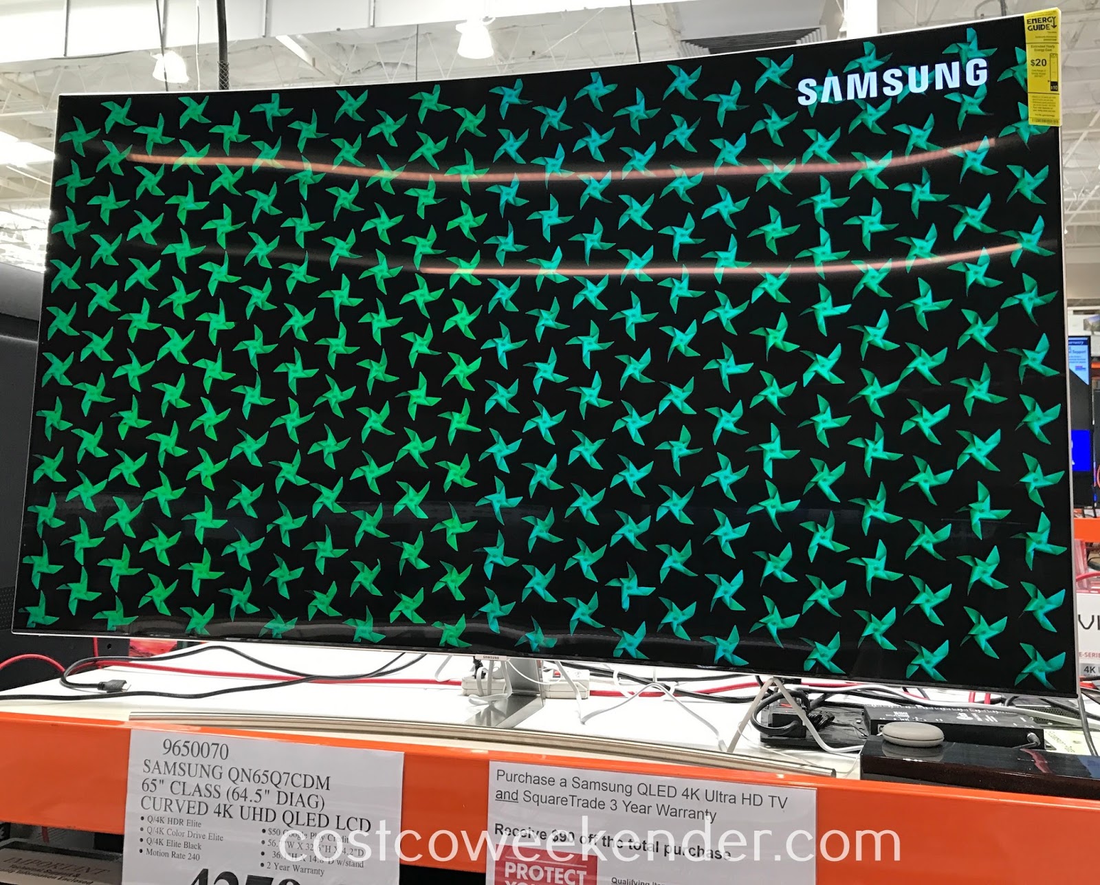 Samsung QN65Q7CDM 65" Curved 4K UHD QLED TV Costco Weekender