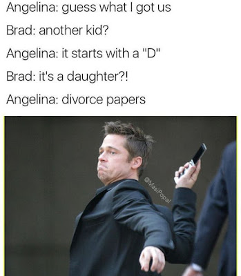 10 Meme Lucu Perceraian Angelina Jolie dan Brad Pitt, Ciee Ada yang Seneng Nih!