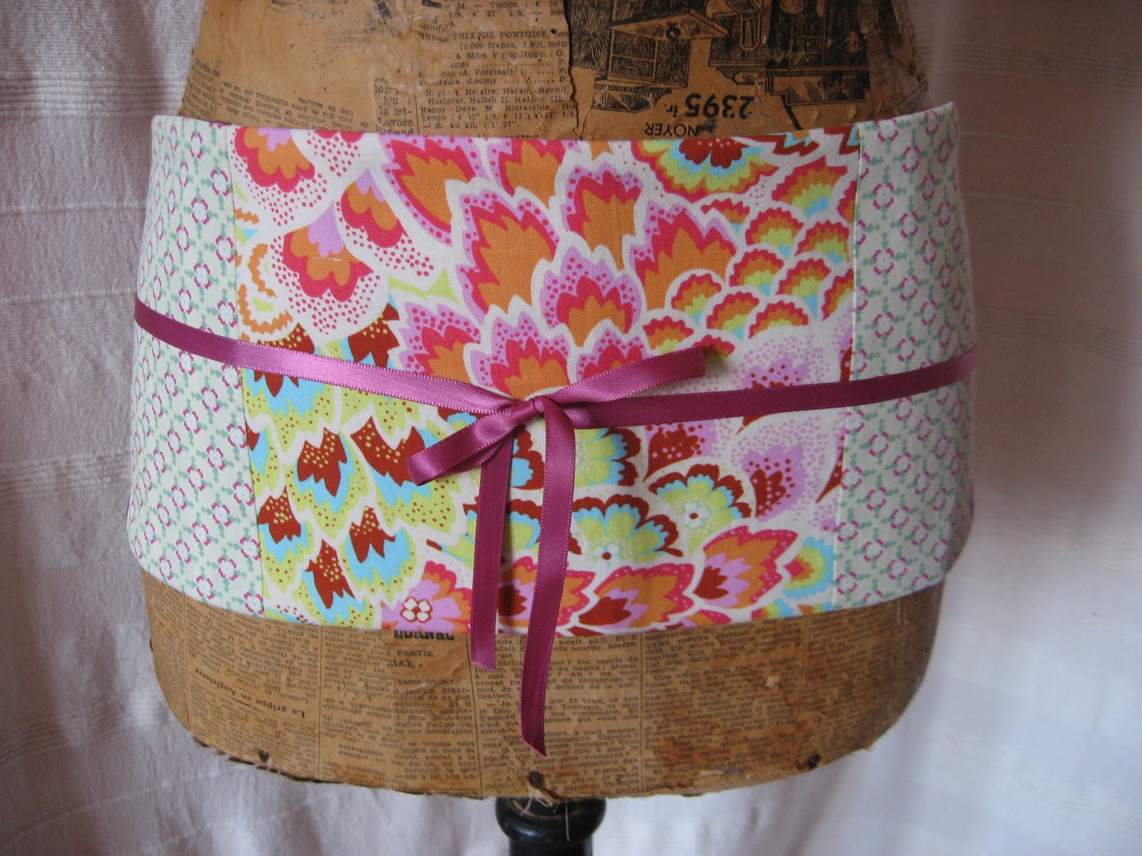 Ceinture En Tissu Vintage 1m - Taille XL (86-94 Cm), Bleue, Réglable, Motif Clou, Pour Femme