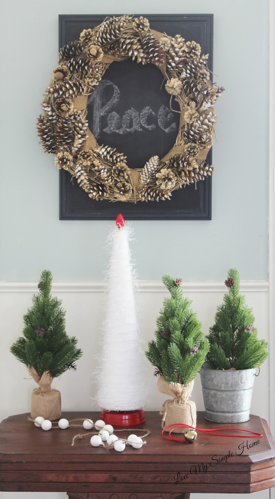 A Musical Christmas Tree Made With Yarn Love My Simple Home