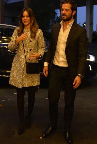 Prince Carl Philip of Sweden and Princess Sofia Hellqvist of Sweden attended a charity concert in Stockholm