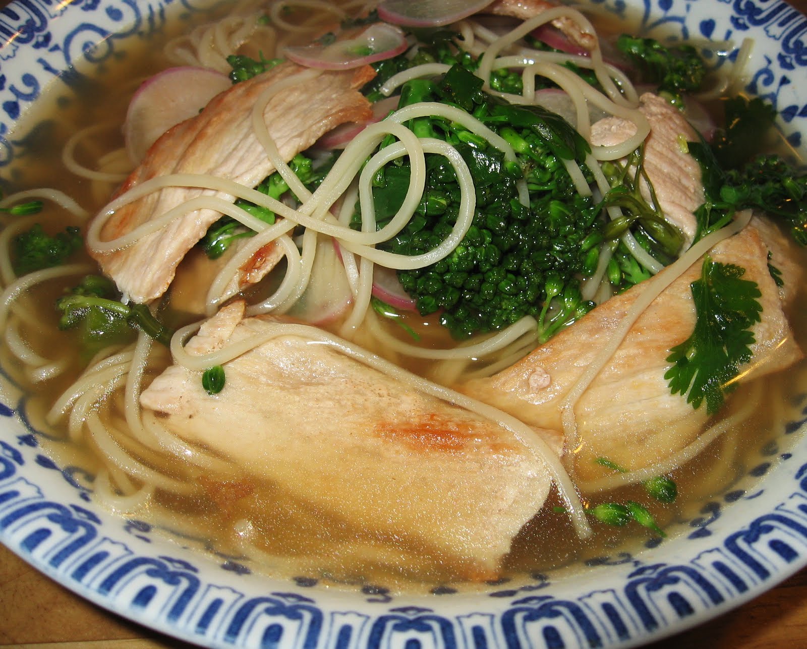 Asian pork noodle soup
