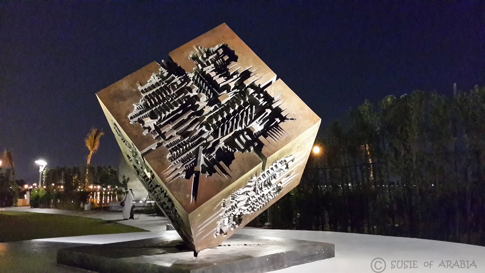 Jeddah Daily Photo Jeddah Art Week Cube IV at Night