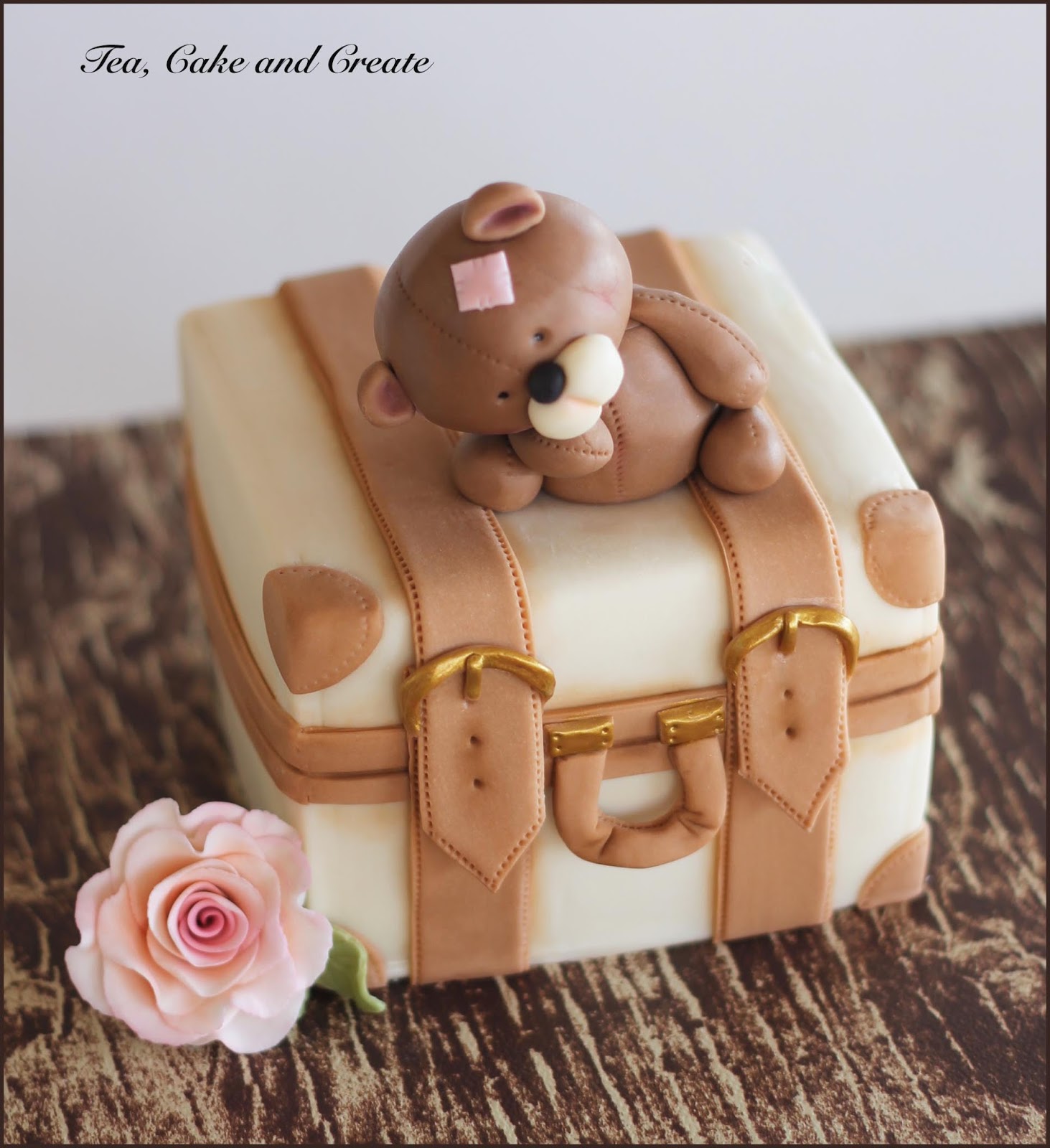 Tea, Cake & Create Suitcase and Teddy Cake