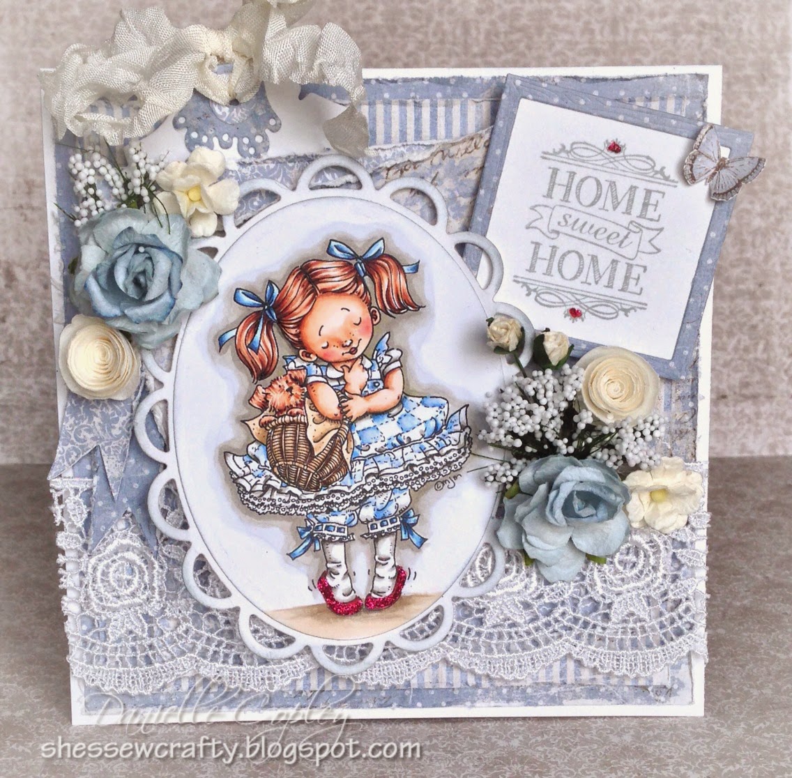 Scrapbook Maven inspiration using Mo's Digital Pencil Kansas from Wizard of Oz using Maja paper and Magnolia Tilda Tag and Whimsy Stamp