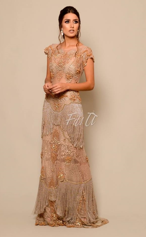 vestido madrinha ouro velho