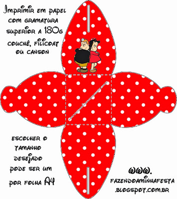 La Pequeña Lulú: Cajas para Fiestas para Imprimir Gratis. Caja para cupcakes, chocolates o golosinas de La Pequeña Lulú.