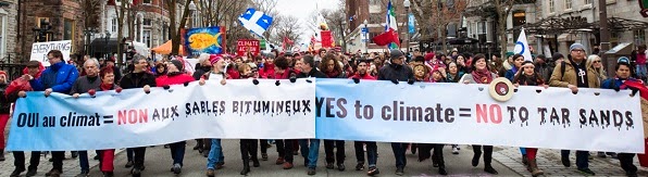 Quebec City 15-04-11: YES to Climate = NO to Tar Sands.