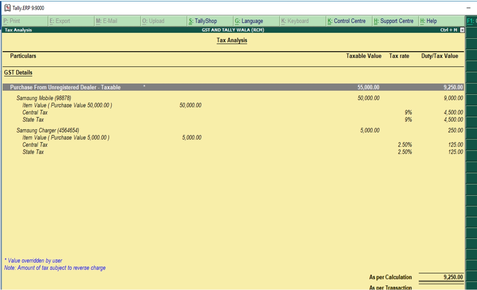 Rcm Entry In Tally In One Ledger How To Reverse Charge Mechanism Entry