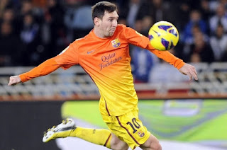 Lionel Messi in action against Granada