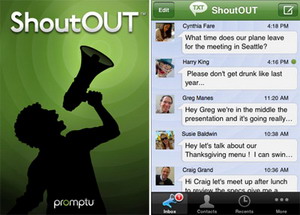 ShoutOUT TXT iPhone Texting App with Voice