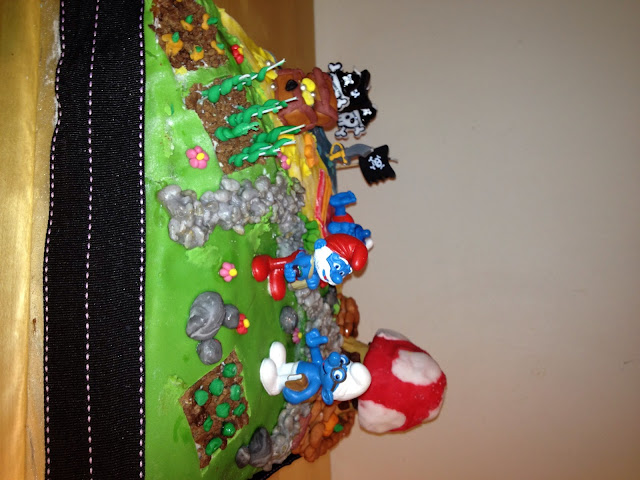 smurf village cake
