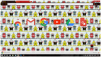 Colorful Robots Google Chrome theme