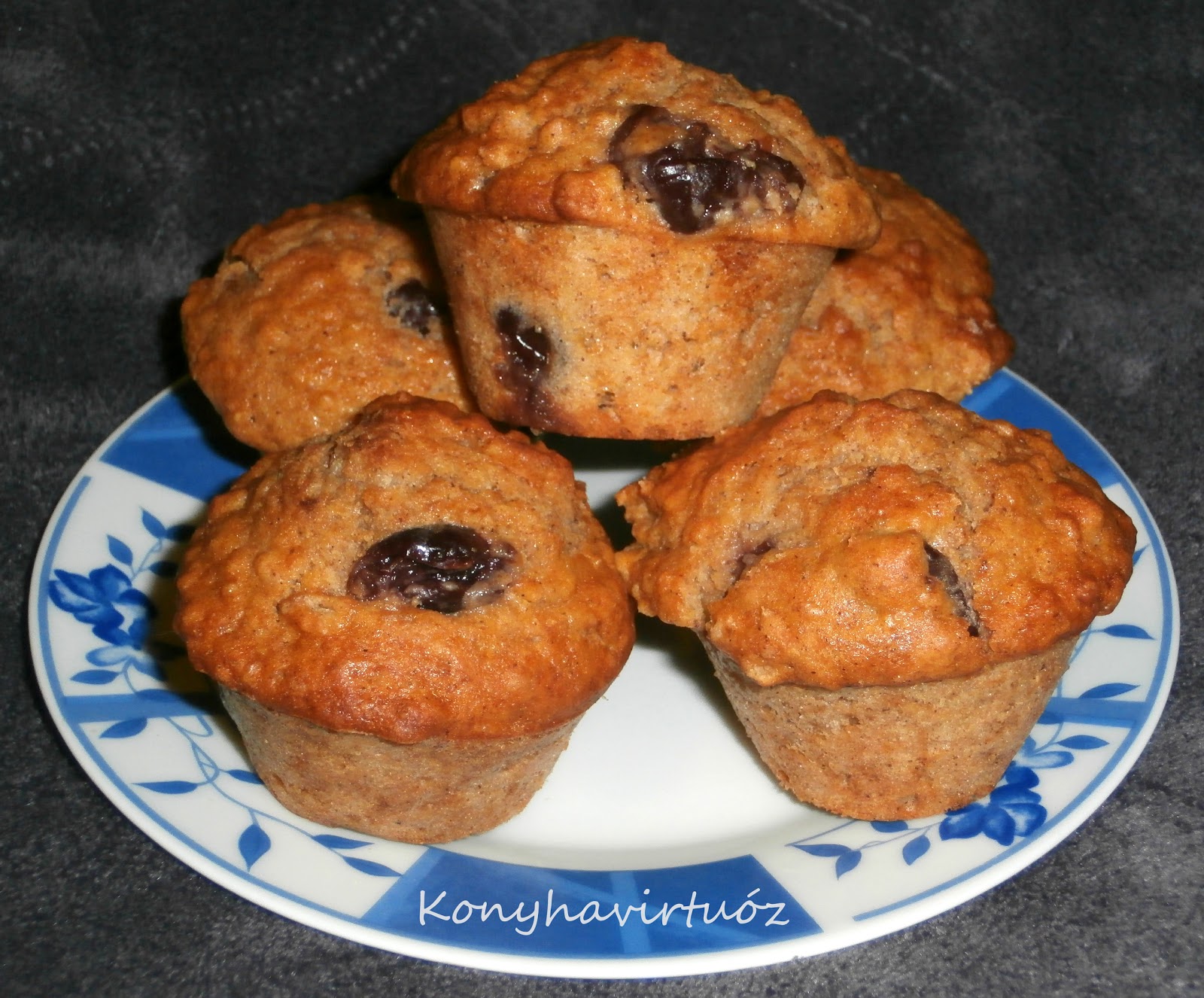 Konyhavirtuóz Meggyeszabpelyhes muffin