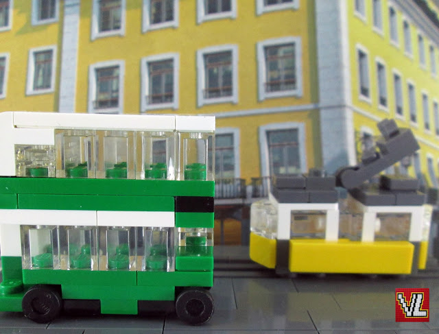 MOC LEGO Elétrico e autocarro da Carris