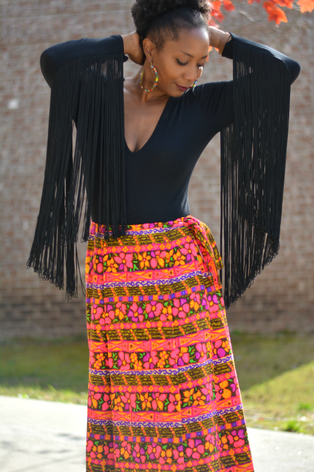 upsize a vintage maxi skirt