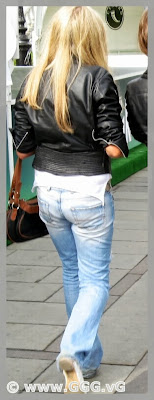 Girl in leather jacket on the street