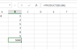Product Formula Excel