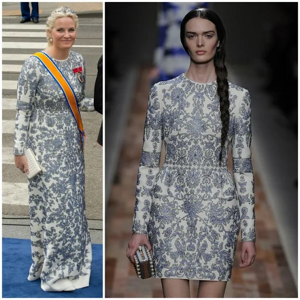 Crown Princess Mette Marit wears Valentino Floral Print Dress. Style of Princess Mette Marit