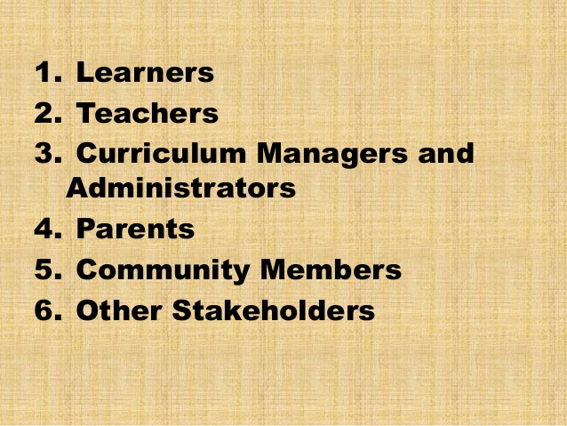 what is the purpose of having stakeholders involved in the curriculum mapping process role of community members in curriculum implementation
