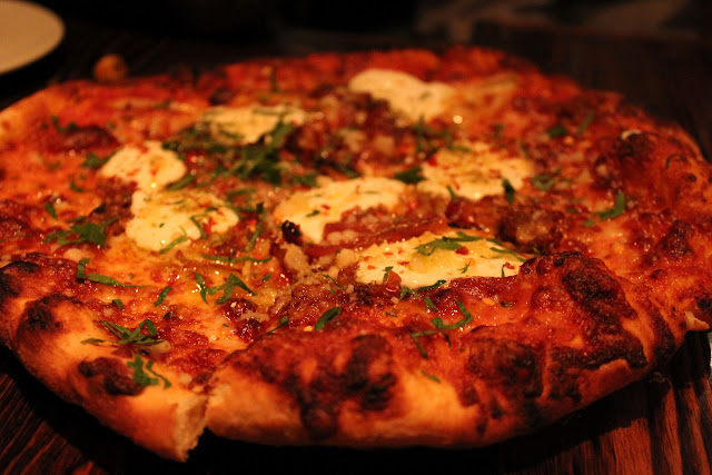 Salsiccia pizza at Coppa, Boston, Mass.