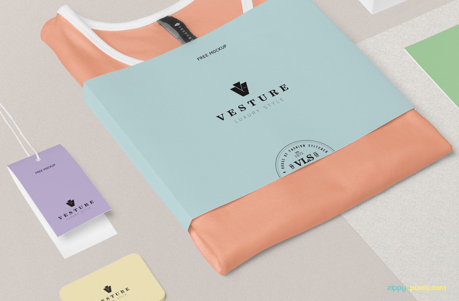 Free Fashion Branding Mockup Scene. Agenciagraf