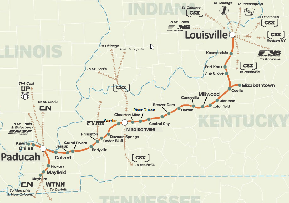 Industrial History Western Kentucky Railroads PAL, FVRR and WTNN and KWT