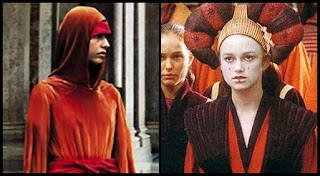 Sofía Coppola como Saché y Keira Knightley como Sabé, Star Wars: La amenaza fantasma
