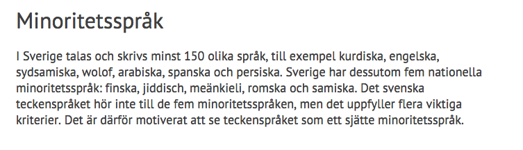 vad är ett minoritetsspråk