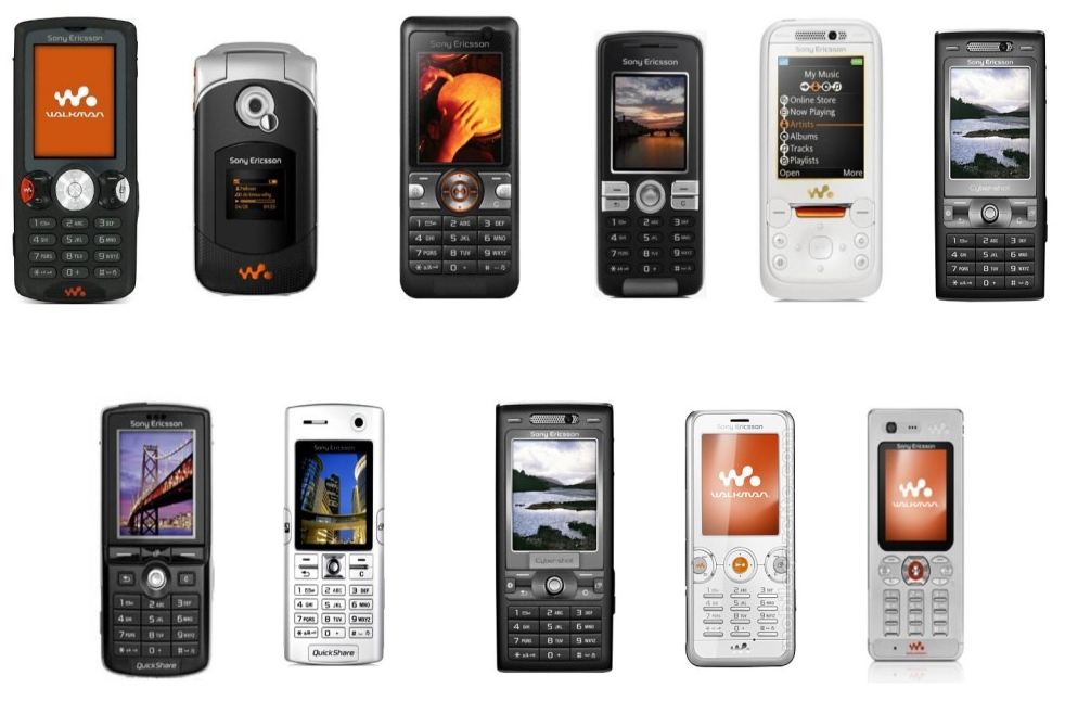 Sony ericsson список моделей с картинками