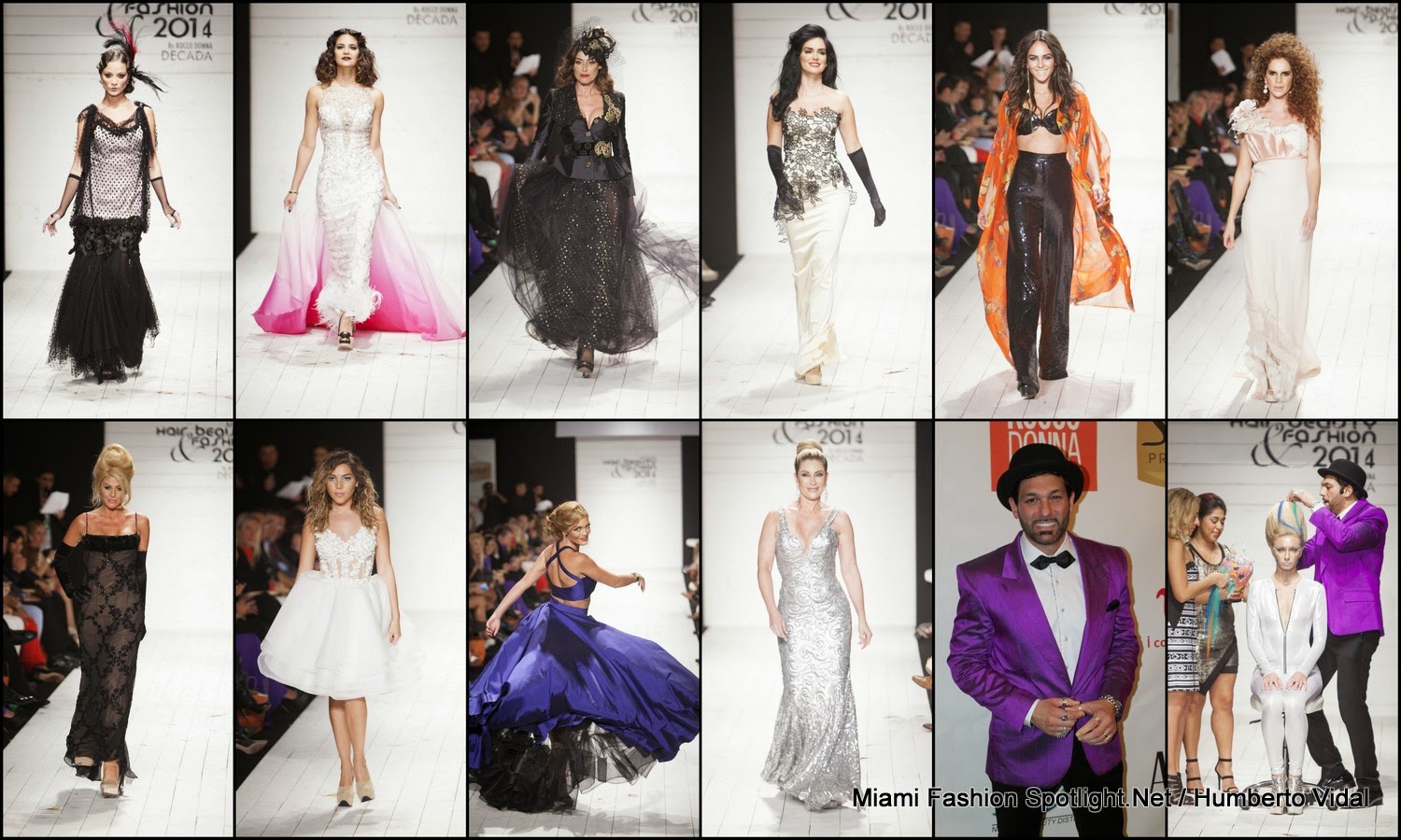 Leonardo Rocco celebrated a decade of the glamorous Miami Hair, Beauty & Fashion event with a look at fashion through the ages