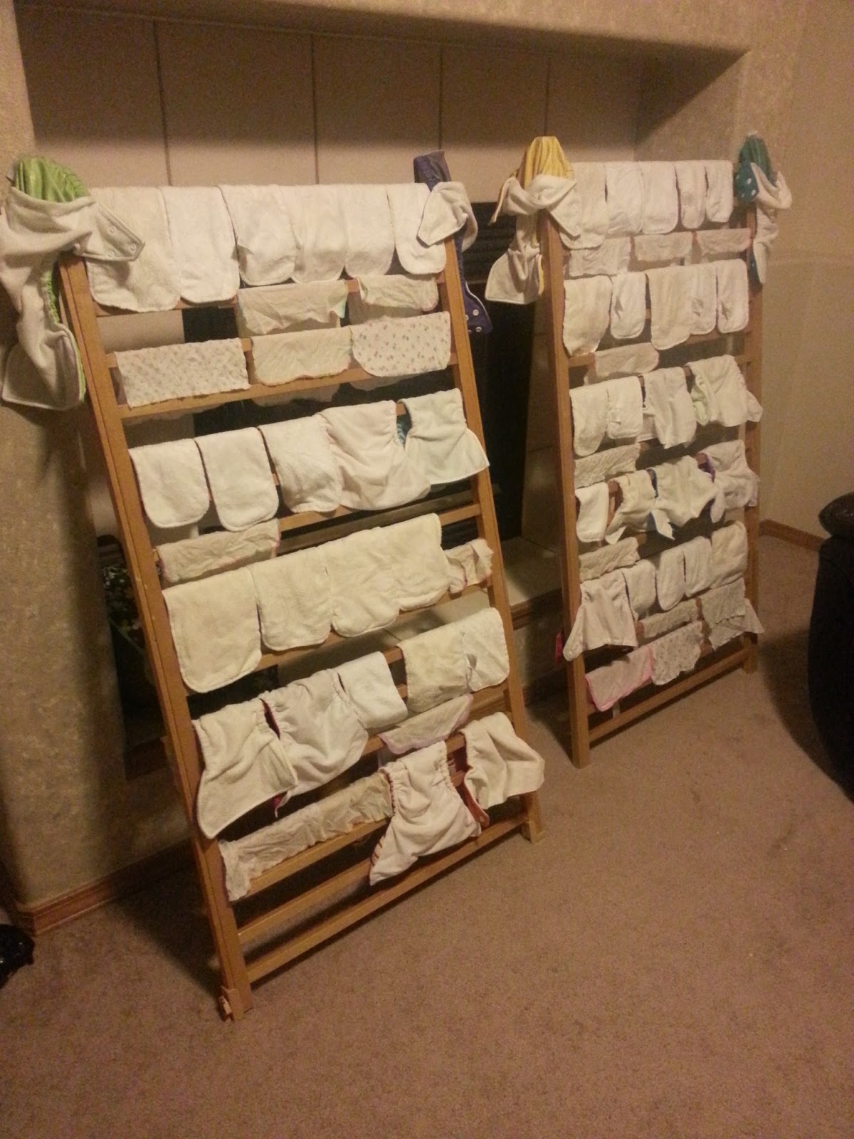 Arduous Creations of Hoopla: The Perfect (free) Cloth Diaper Drying Rack