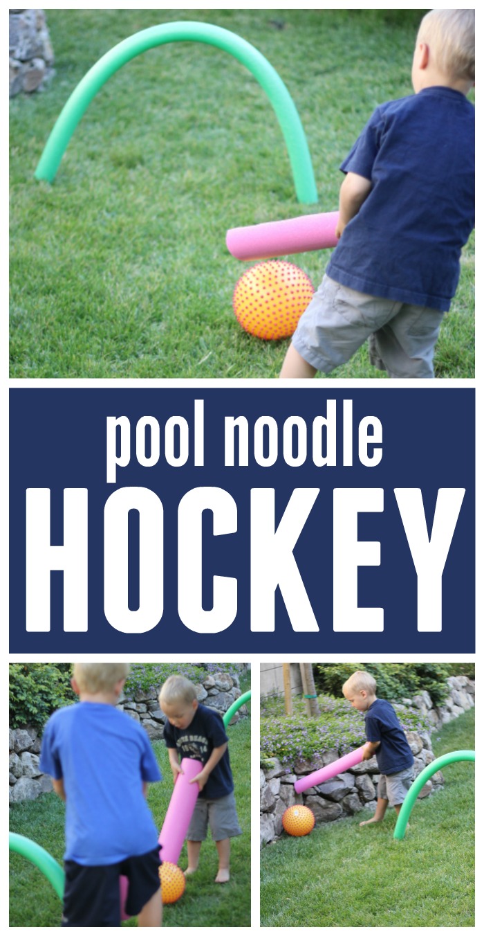 Toddler Approved! Pool Noodle Hockey for Kids