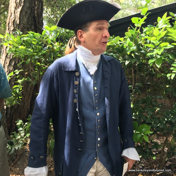 costumed guide at Middleton Place plantation in Charleston, South Carolina costumed guide at Middleton Place plantation in Charleston, South Carolina
