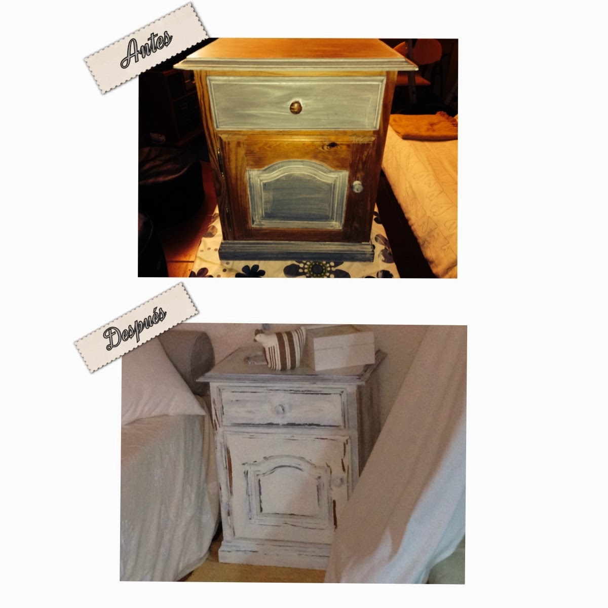 Cierra los ojos e imagina...: Restaurando una mesita de noche...