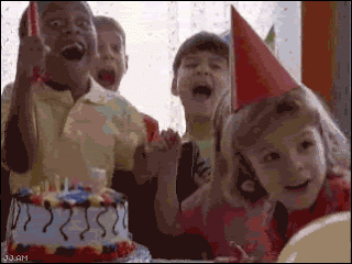 black kid birthday party gif