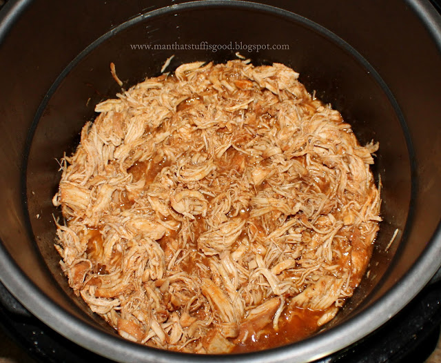 Man That Stuff Is Good! Pressure Cooker Pulled Chicken