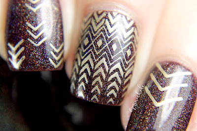 Octopus Party Nail Lacquer Prey For Me +  Powder Perfect Golden Stamping