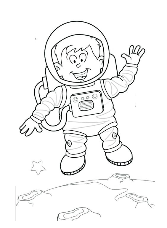 Desenhos de Astronautas para Colorir
