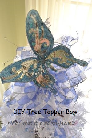 DIY bow tree topper