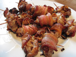 Pinenut stuffed dates wrapped in bacon 