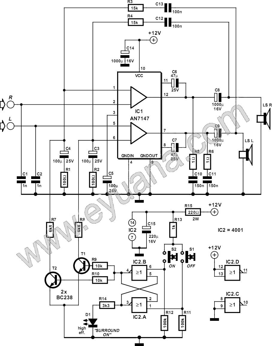 Elektronikku Amplifier 5 Watt dengan IC AN7147