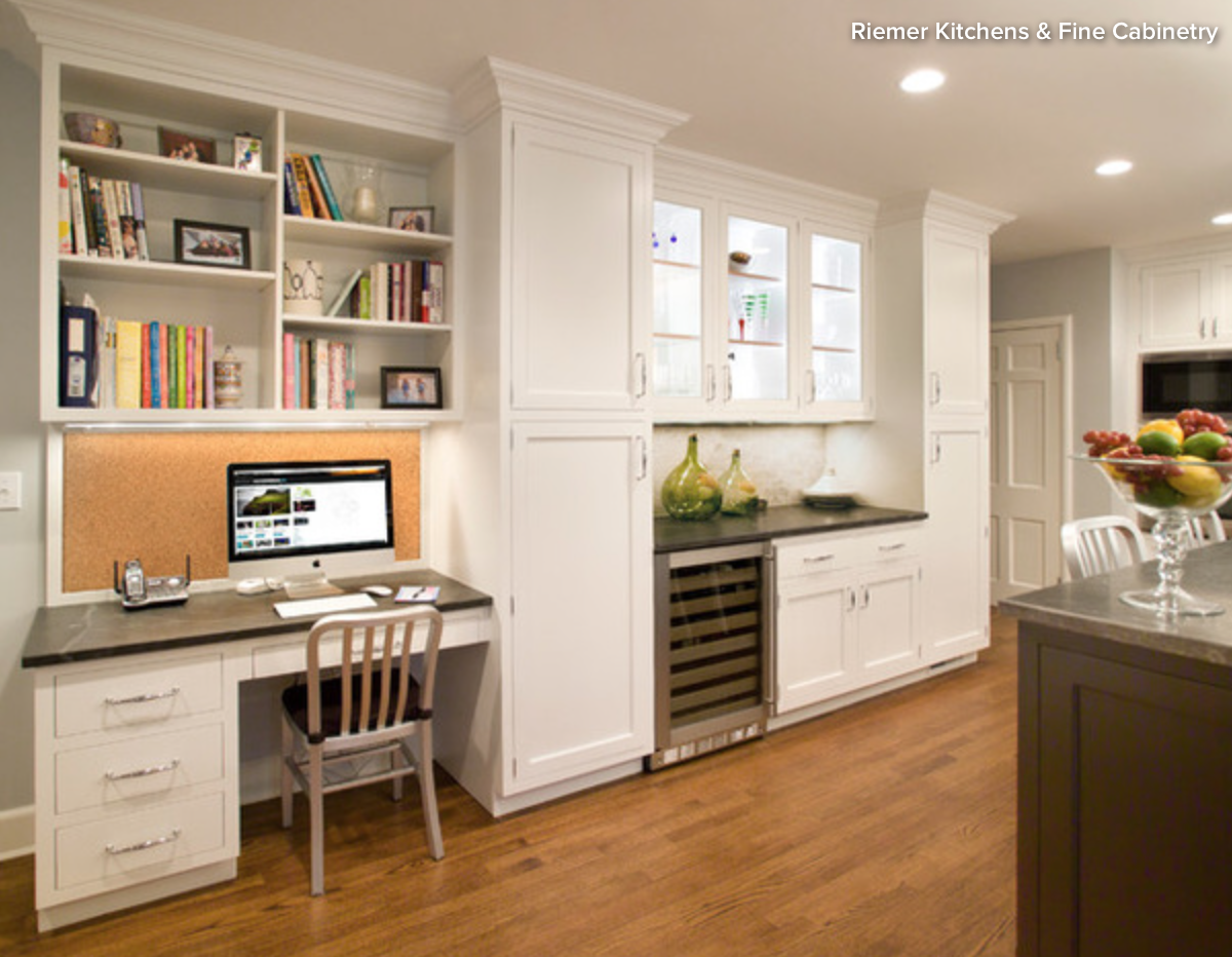 Functional Kitchen Add A Desk Traci Connell Interiors
