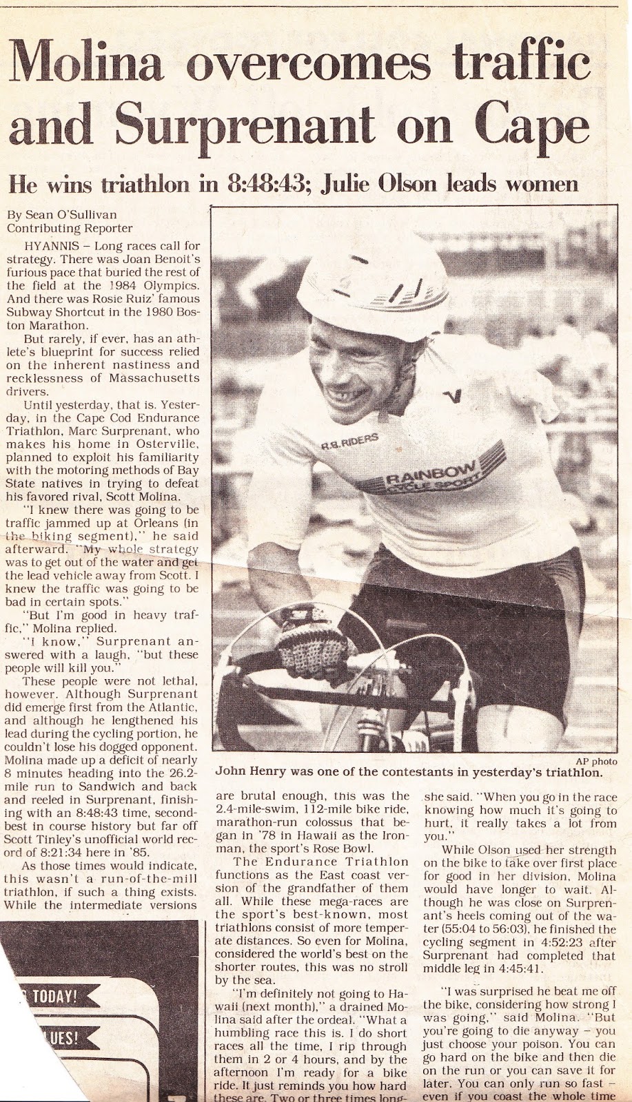 Recover Your Stride 1986 Cape Cod Endurance Triathlon