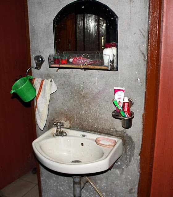 washbasin in a rural home in India