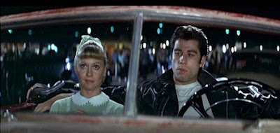 drive in thater cinema grease sandy danny autocine brillantina olivia newton john travolta