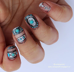 boho nail nails handpainted polish fingers