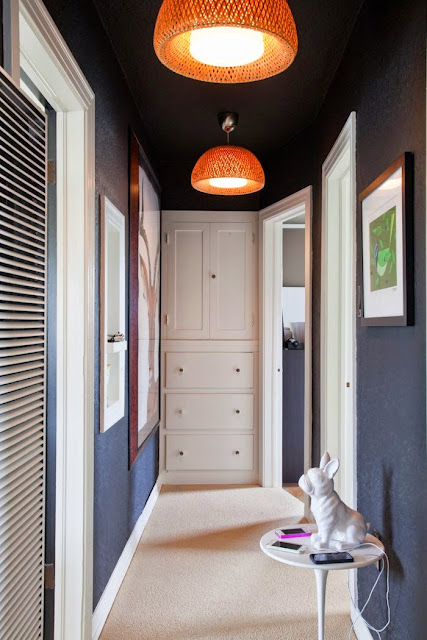 Pintar pasillo oscuro gris negro