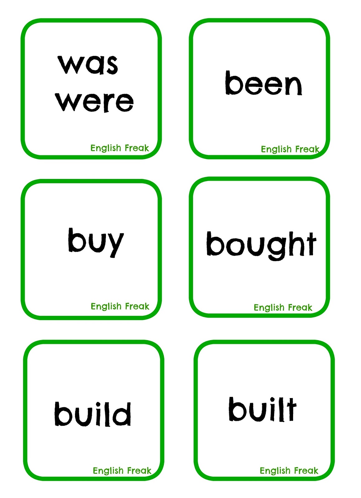 IRREGULAR VERBS QR CODES & MEMORY GAME (PRINTABLE) english freak