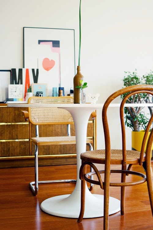 deco midcentury silla thonet mesa tulip vintage